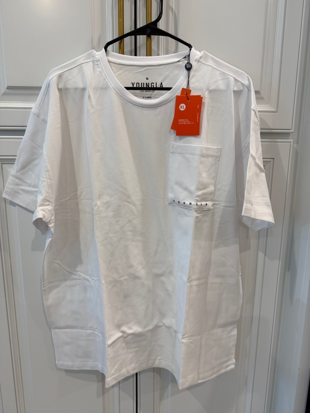 YoungLA White Short Sleeve Pocket Tee